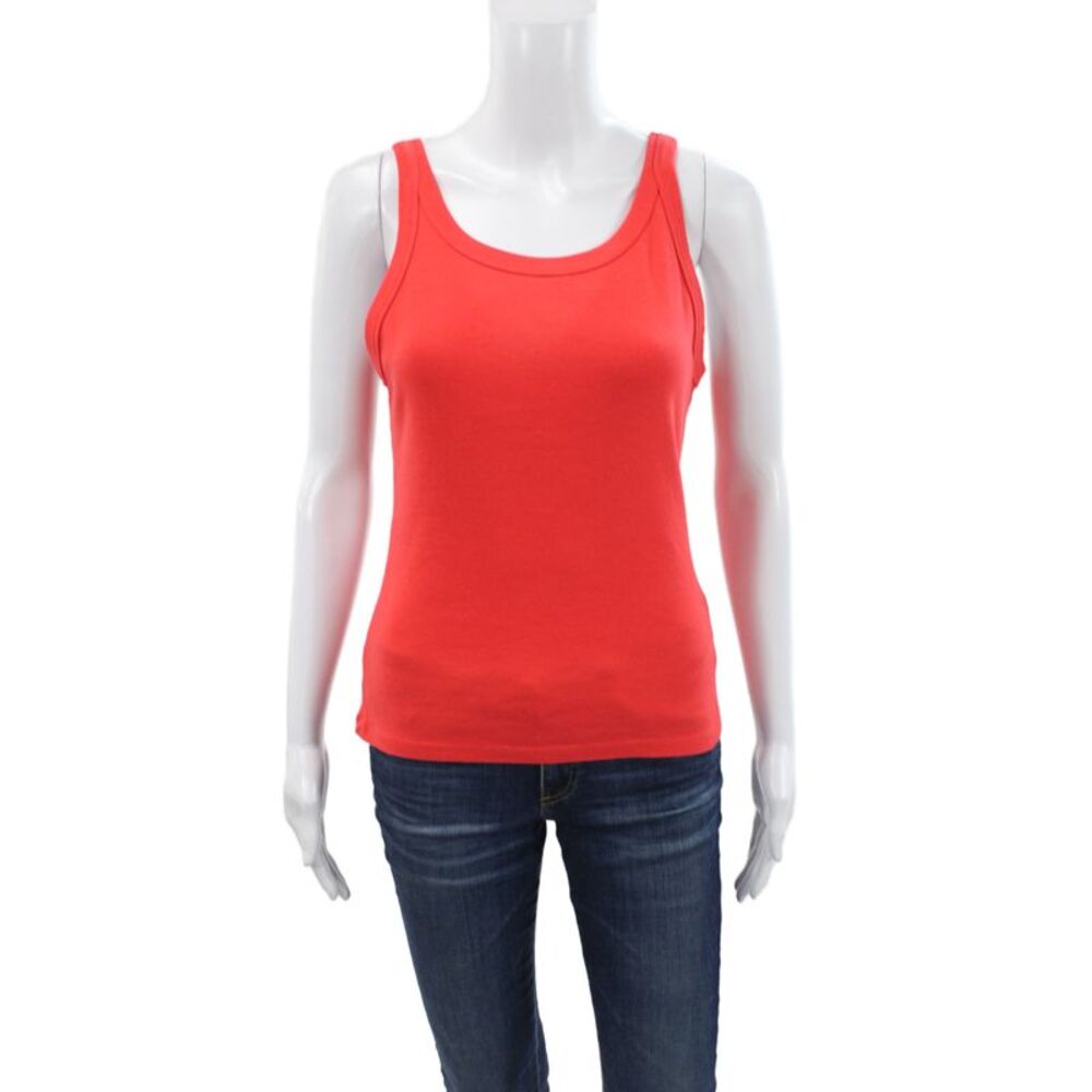 Michael Stars Womens Red Scoop Neck Sleeveless Cotton Tank Size One Size